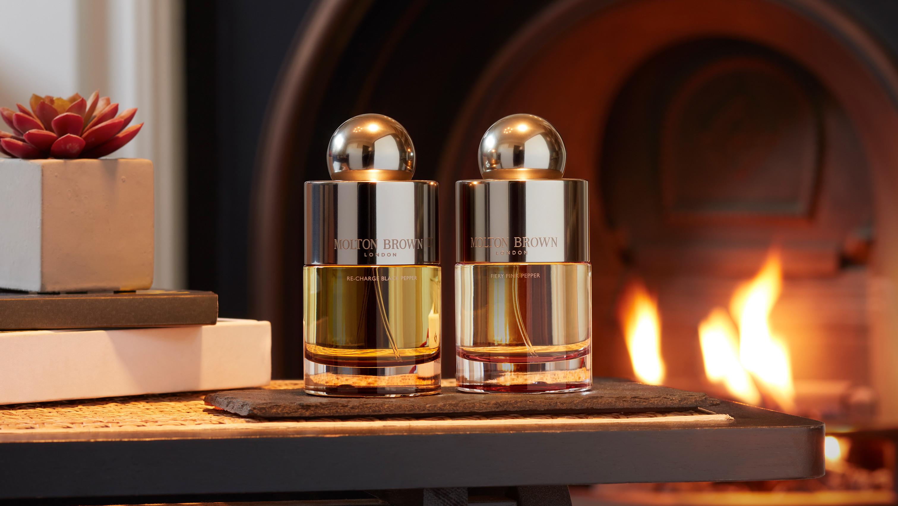 An image Molton Brown group of bottles of Eau de Parfum