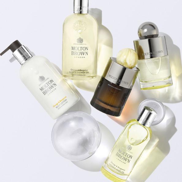 An image of Molton Brown Orange & Bergamot collection