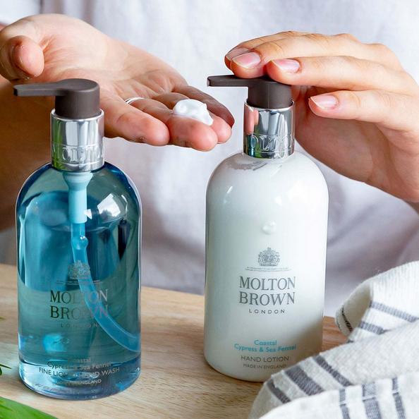 Molton Brown Coastal Cypress & Sea Fennel Fine Liquid Hand Wash and Hand Lotion