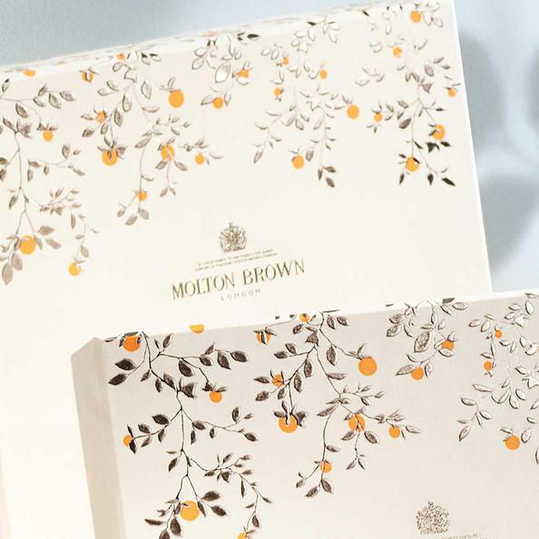 An image of two boxes of Molton Brown Packaging Gift Sets