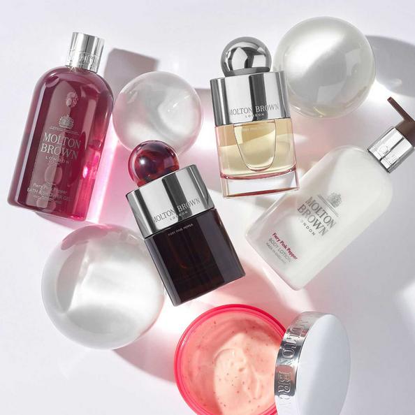 An image of Molton Brown Fiery Pink Pepper collection