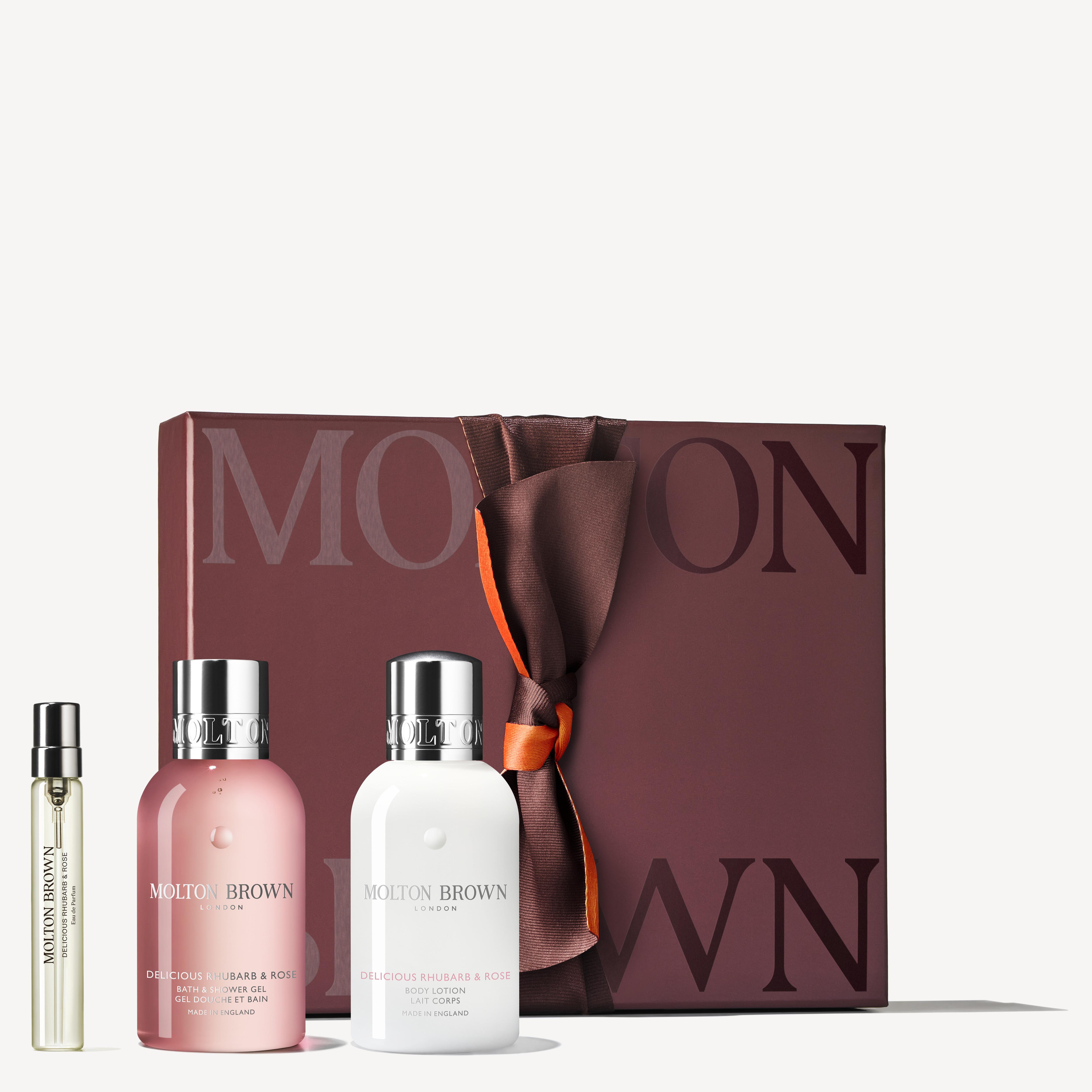 Molton Brown UK Delicious Rhubarb & Rose Scent Layering Set