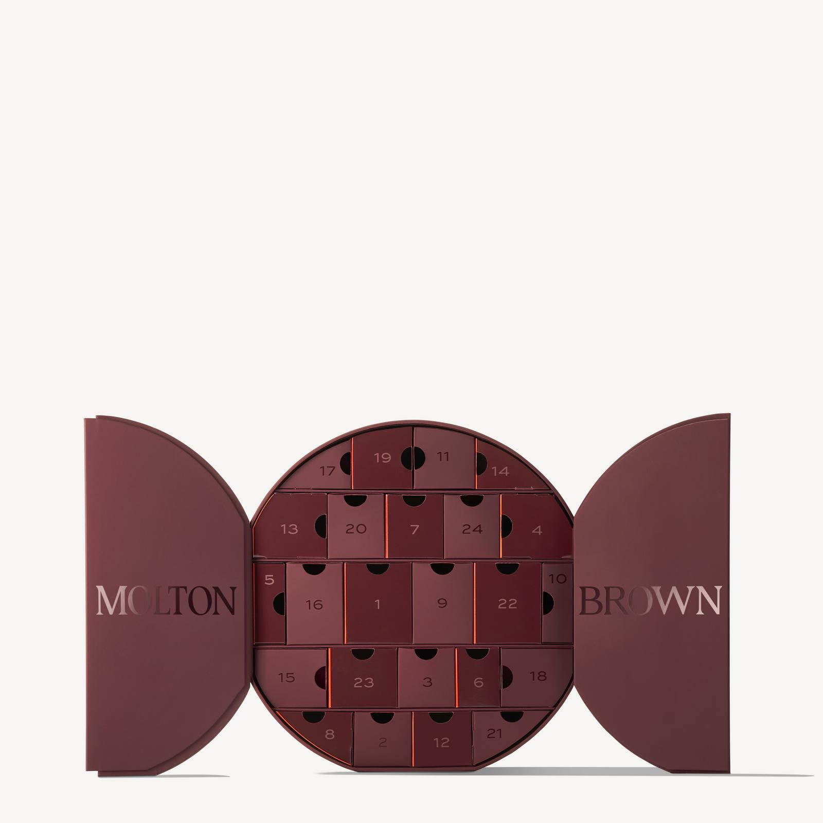 The Decadent Delights case open, its 24 numbered doors showing