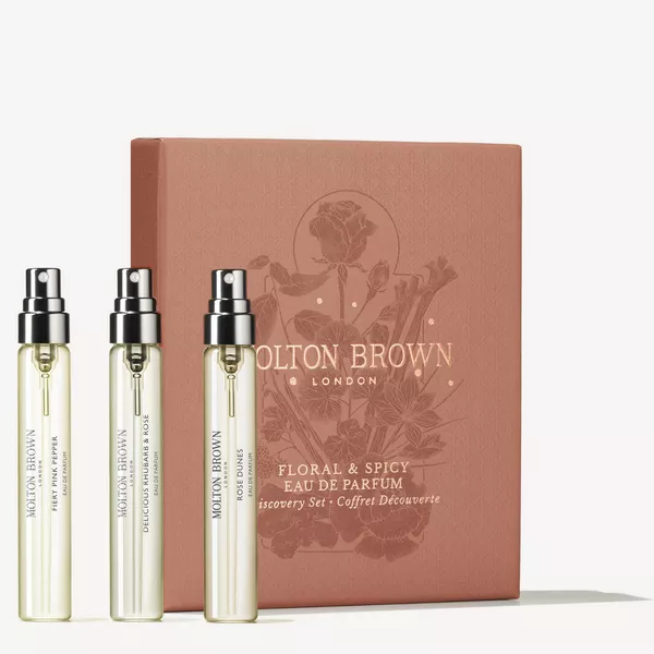 「MOLTON BROWN 」香水１００ml　＆　SOAP２個　セット Floral & Spicy Perfume Discovery Set | Molton Brown US