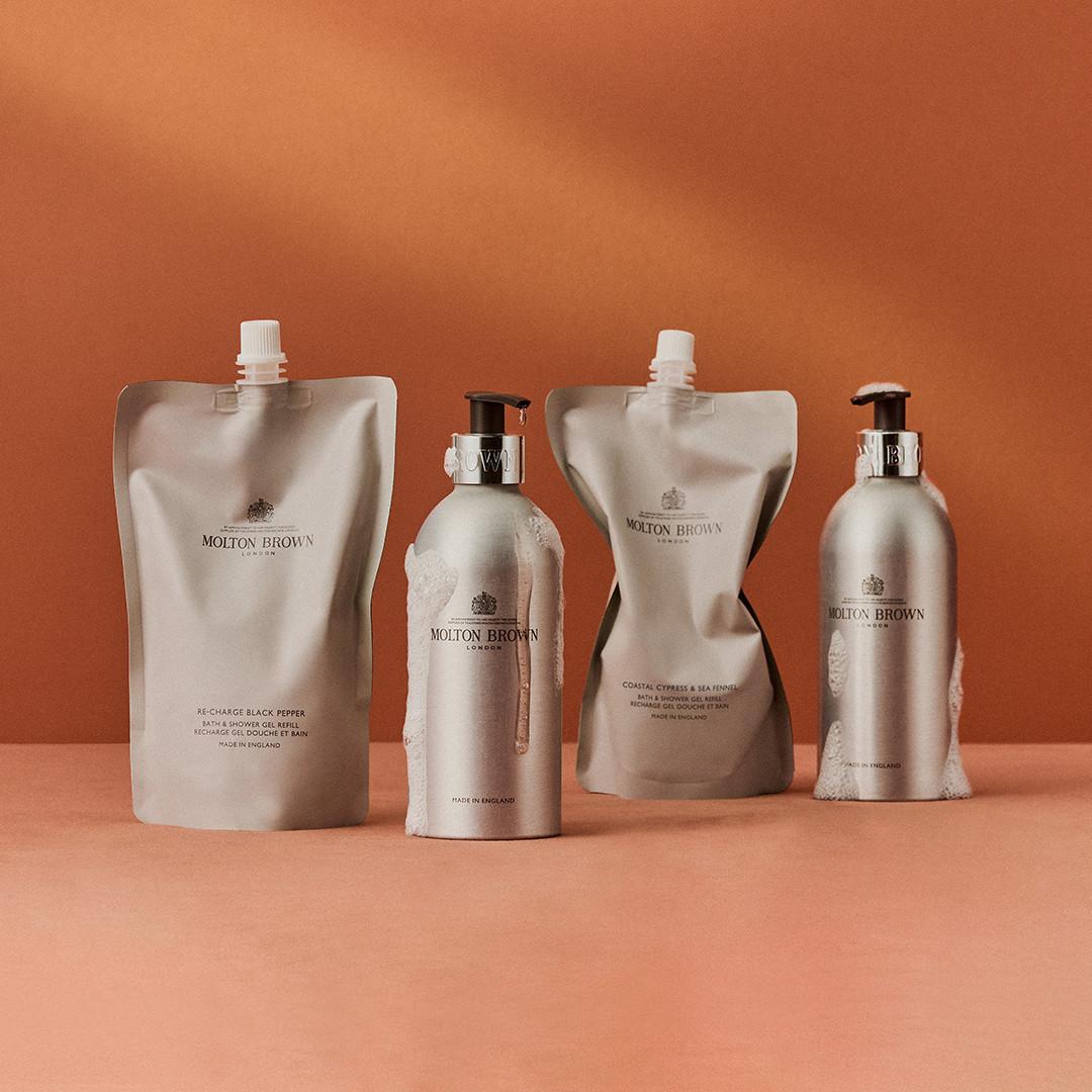 Re-charge Black Pepper Shower Gel Refill | Molton Brown® US