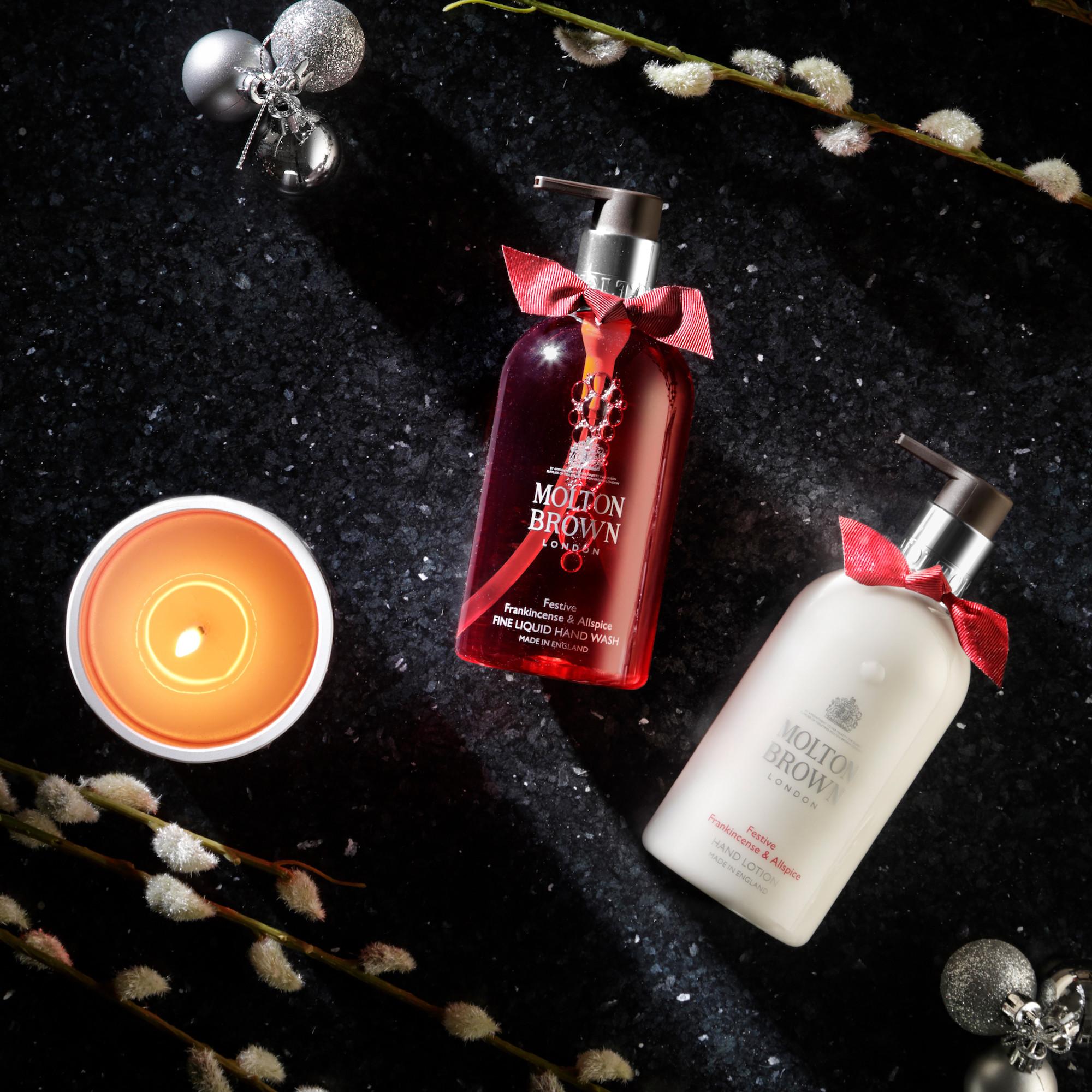 FESTIVE FRANKINCENSE & ALLSPICE FINE LIQUID HAND LOTION