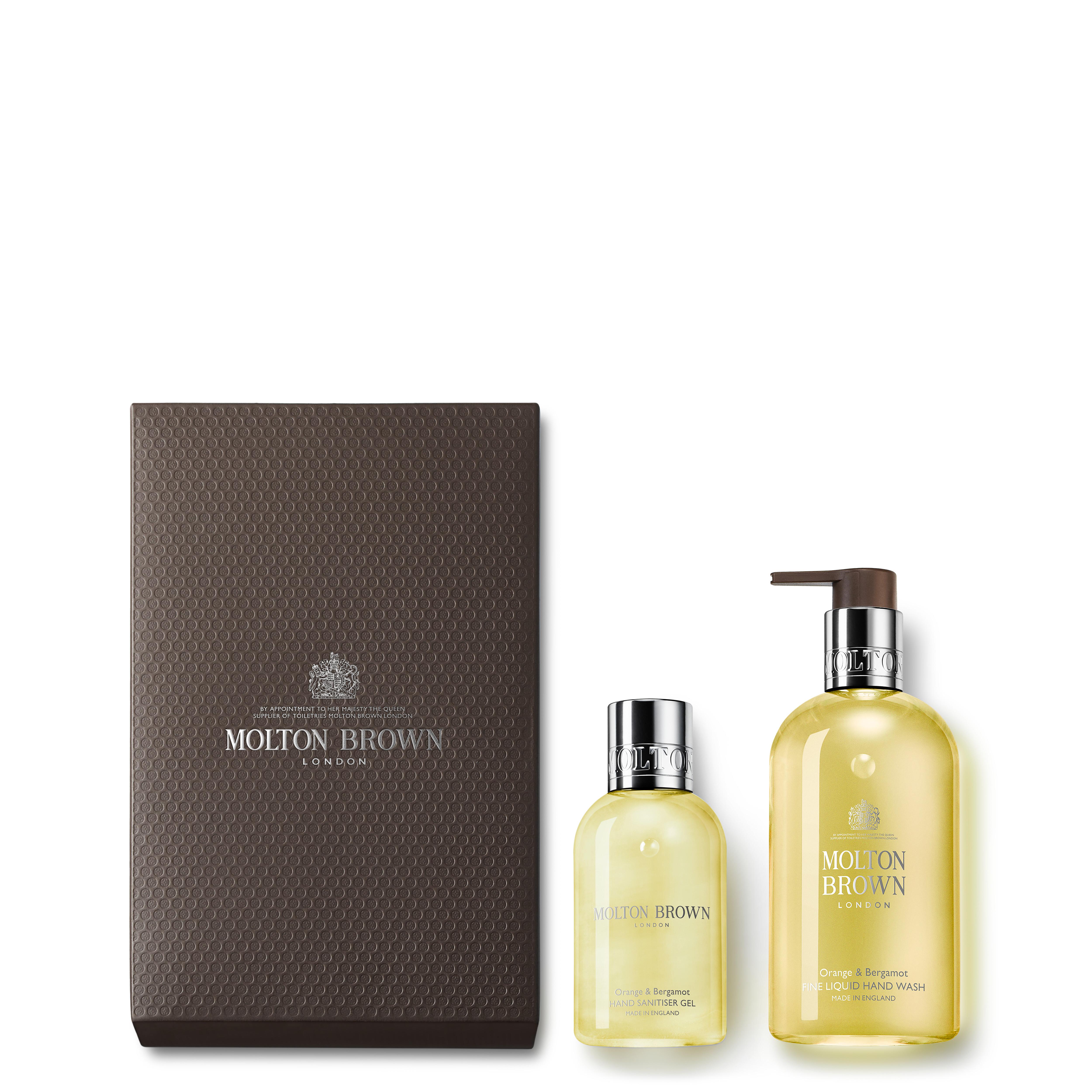 Molton Brown UK Orange & Bergamot Hand Sanitiser and Wash Gift Set