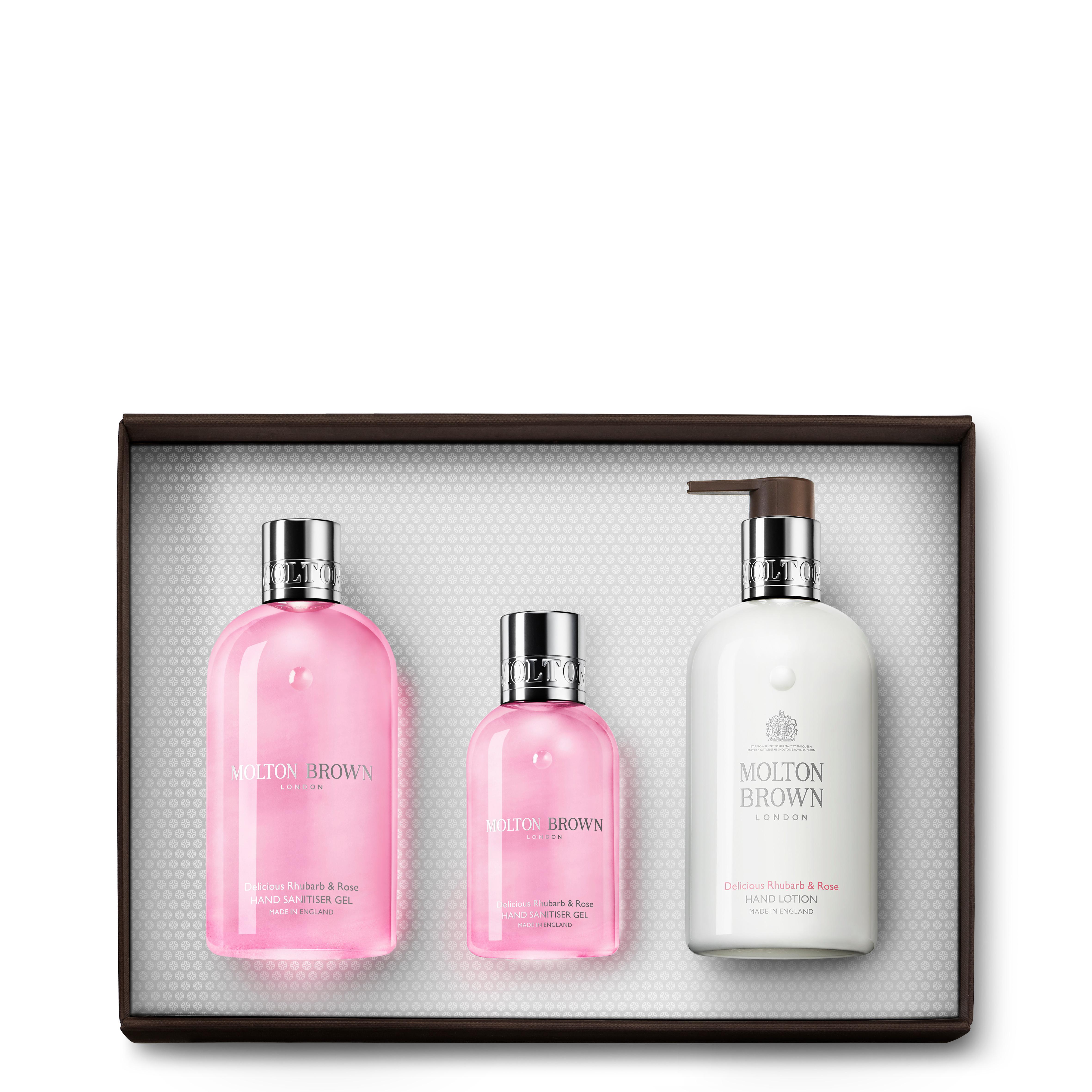 Molton Brown UK Rhubarb & Rose Hand Sanitiser Gift Set