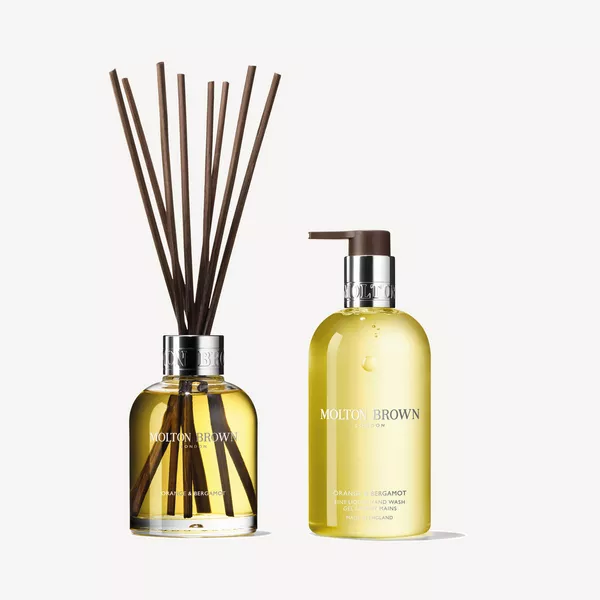 Orange & Bergamot Aroma Reeds & Fine Liquid Hand Wash Gift Set