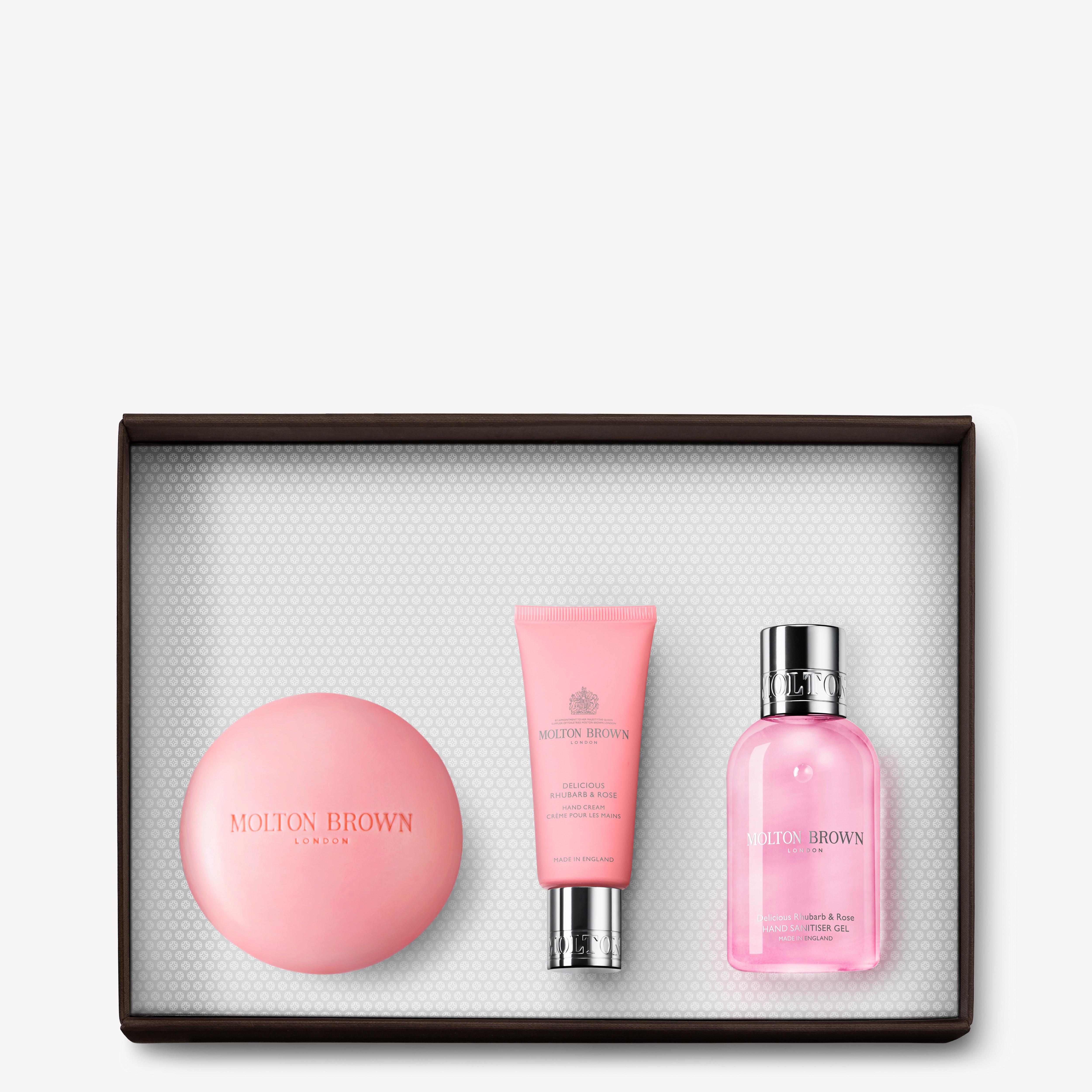 Molton Brown Delicious Rhubarb & Rose Travel Hand Care Gift Set