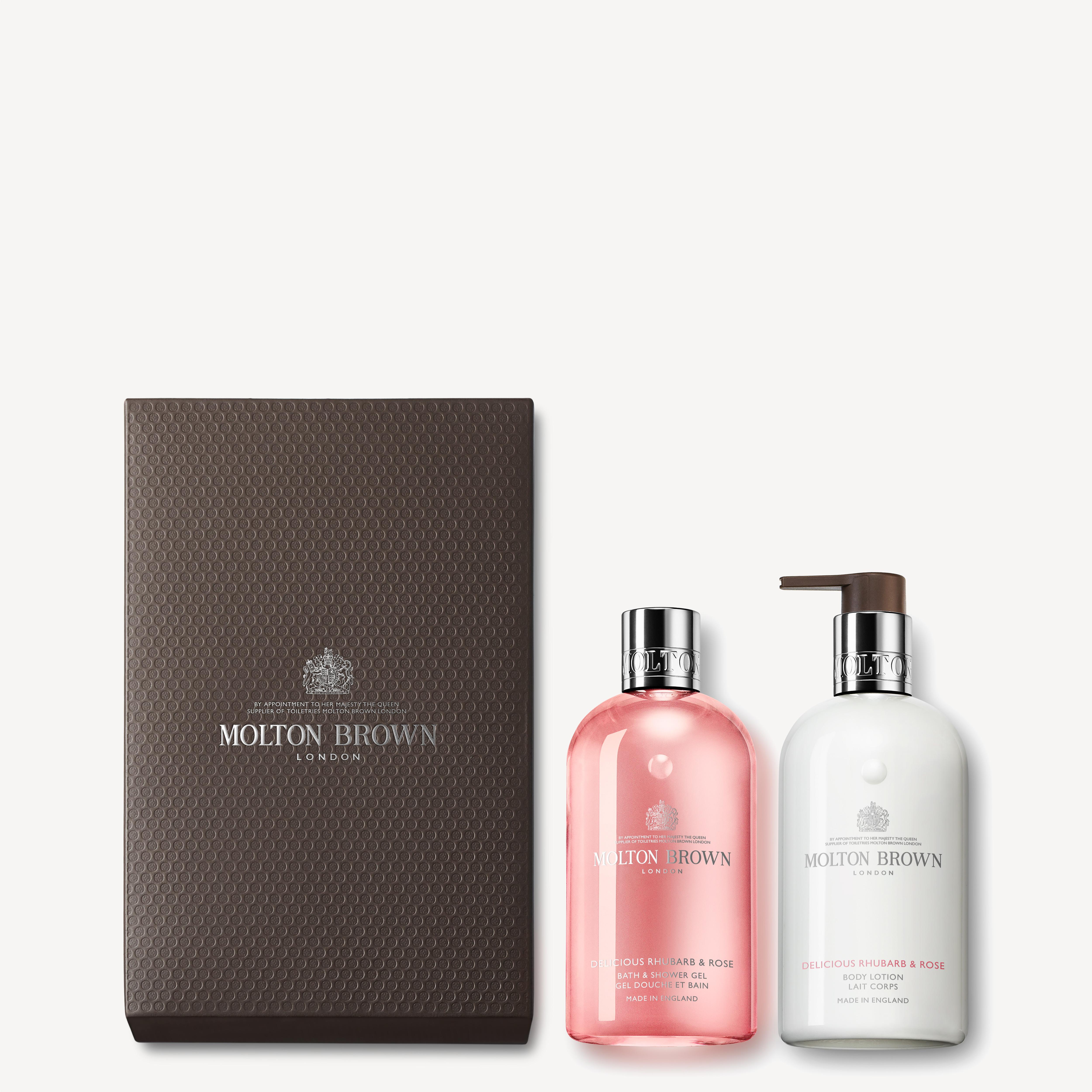 Molton Brown Delicious Rhubarb & Rose Shower Gel & Lotion Gift Set