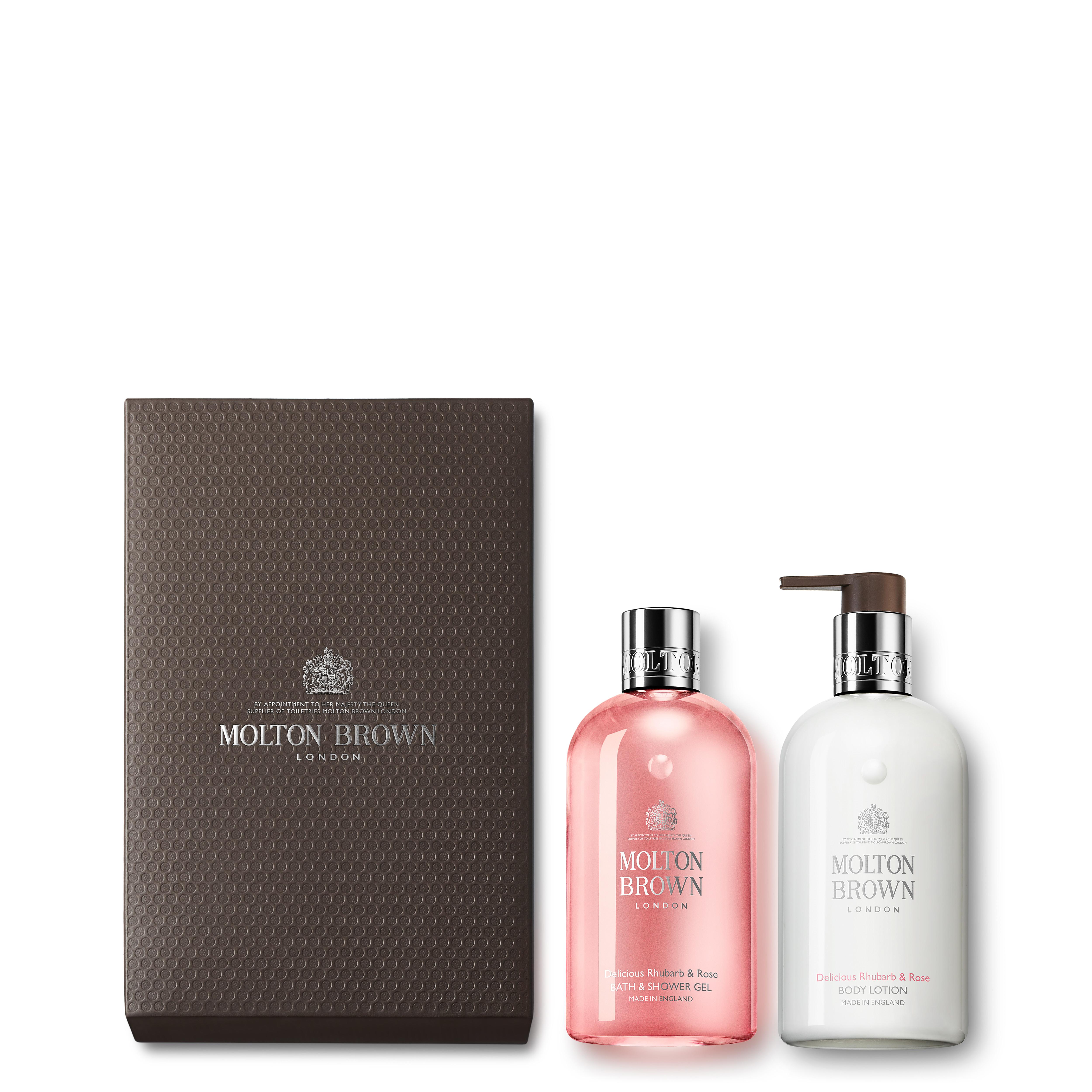 Delicious Rhubarb & Rose Body Wash & Lotion Gift Set