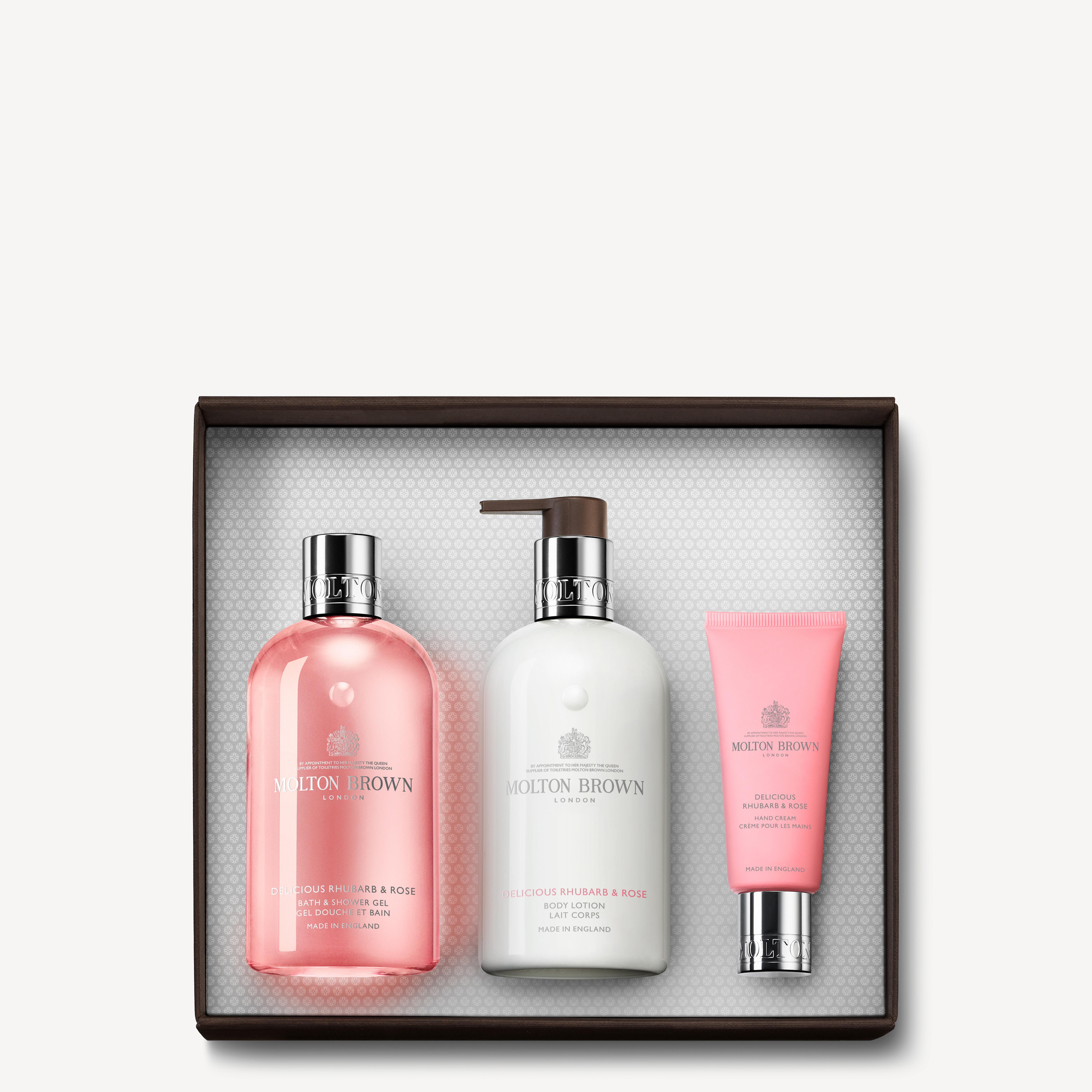 Delicious Rhubarb and Rose Bath & Body Gift Set | Molton Brown US