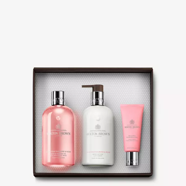 Delicious Rhubarb and Rose Bath & Body Gift Set | Molton Brown US