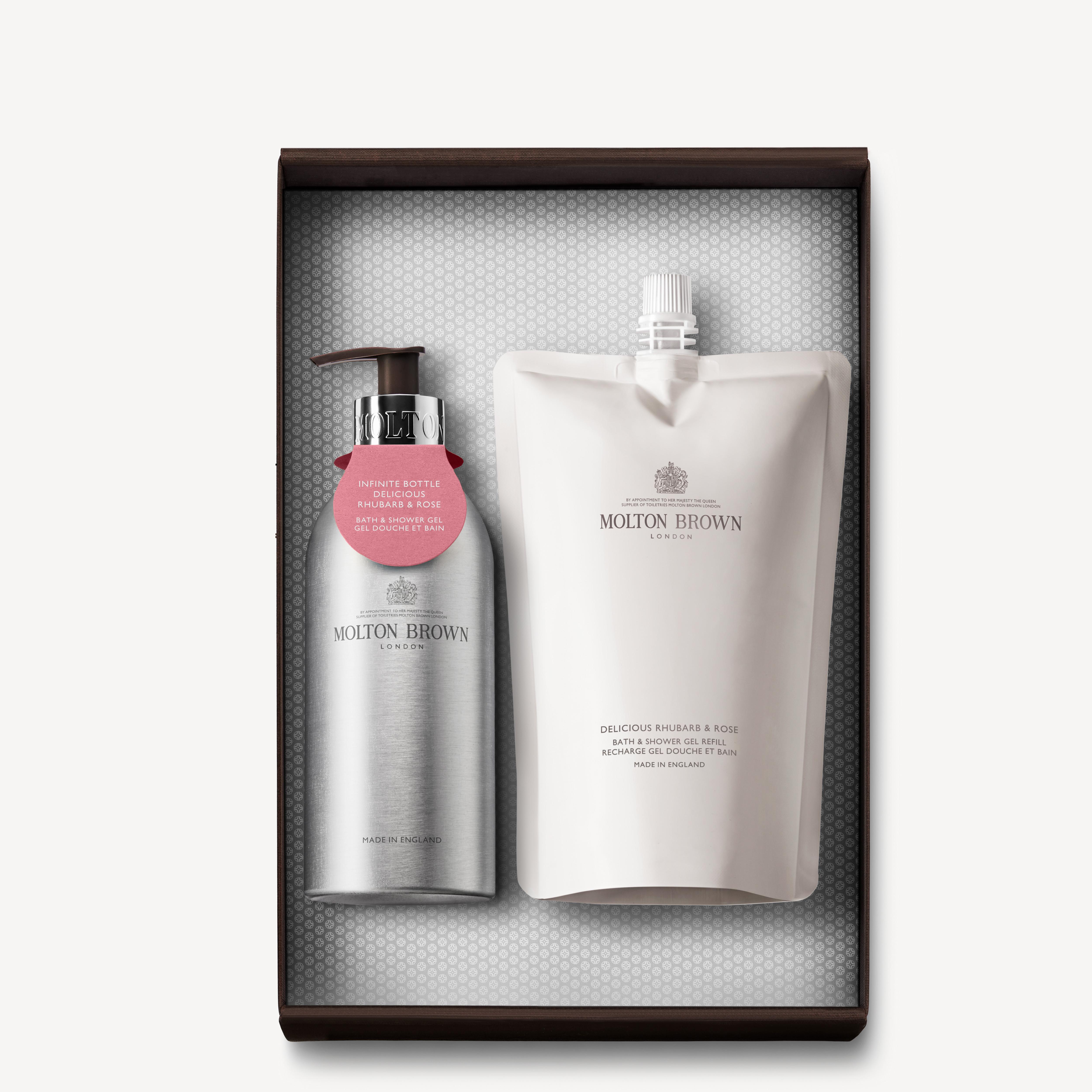 Molton Brown US Delicious Rhubarb & Rose Infinite Bottle Body Care Gift Set