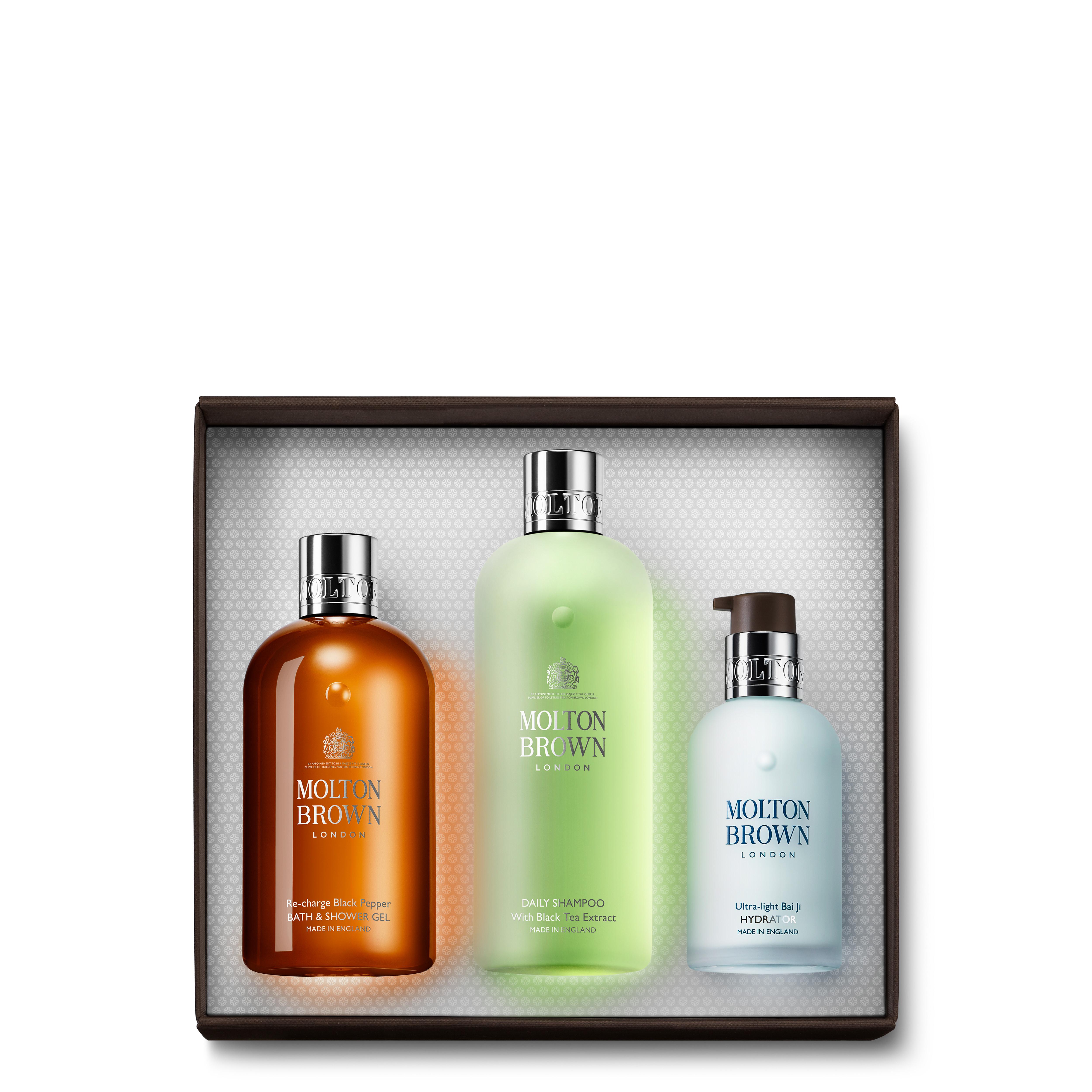 Molton Brown® Black Pepper Shower Gel, Shampoo & Moisturiser Gift Set