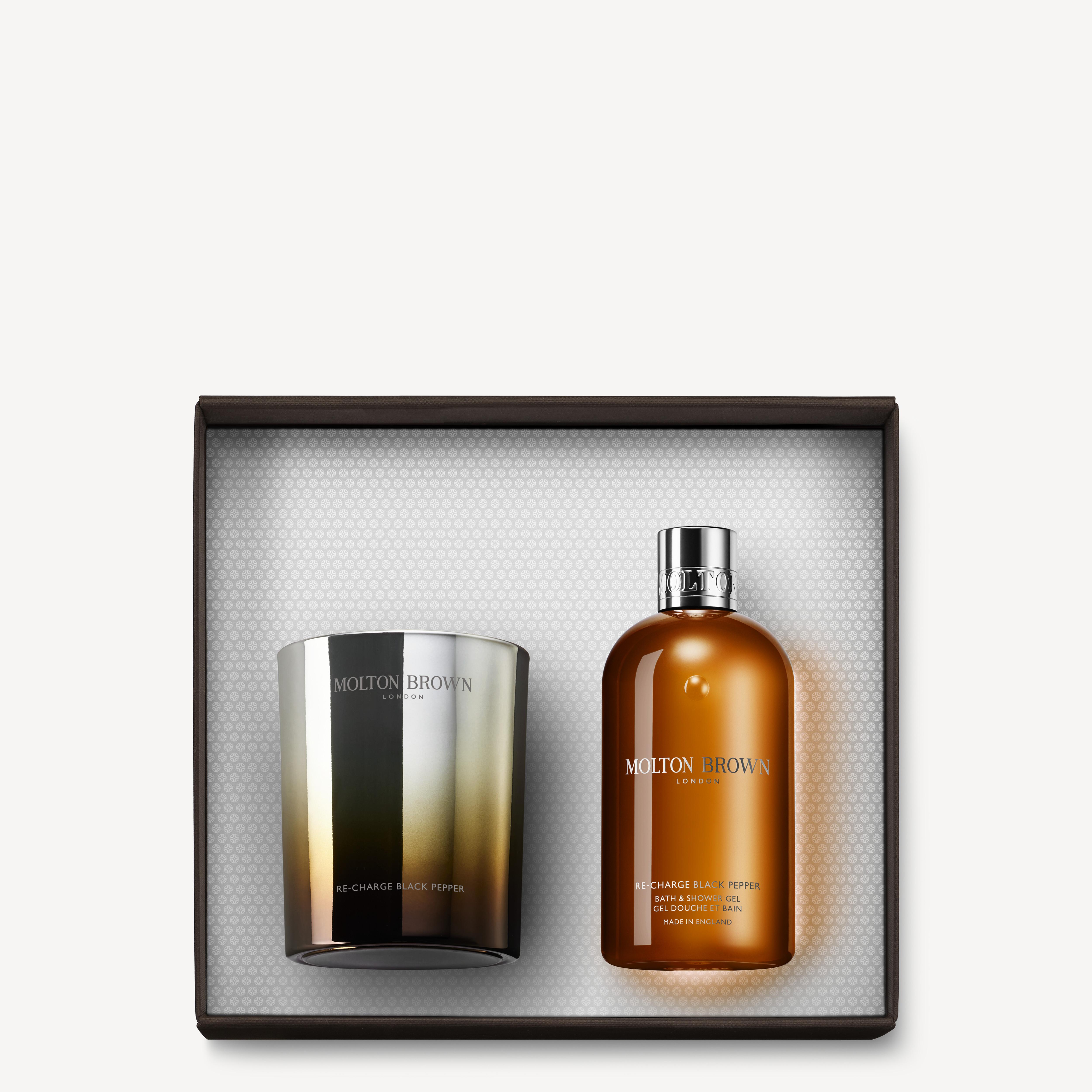 Molton Brown DE Re-charge Black Pepper Limited Edition Design Candle & Bathing Gift Set