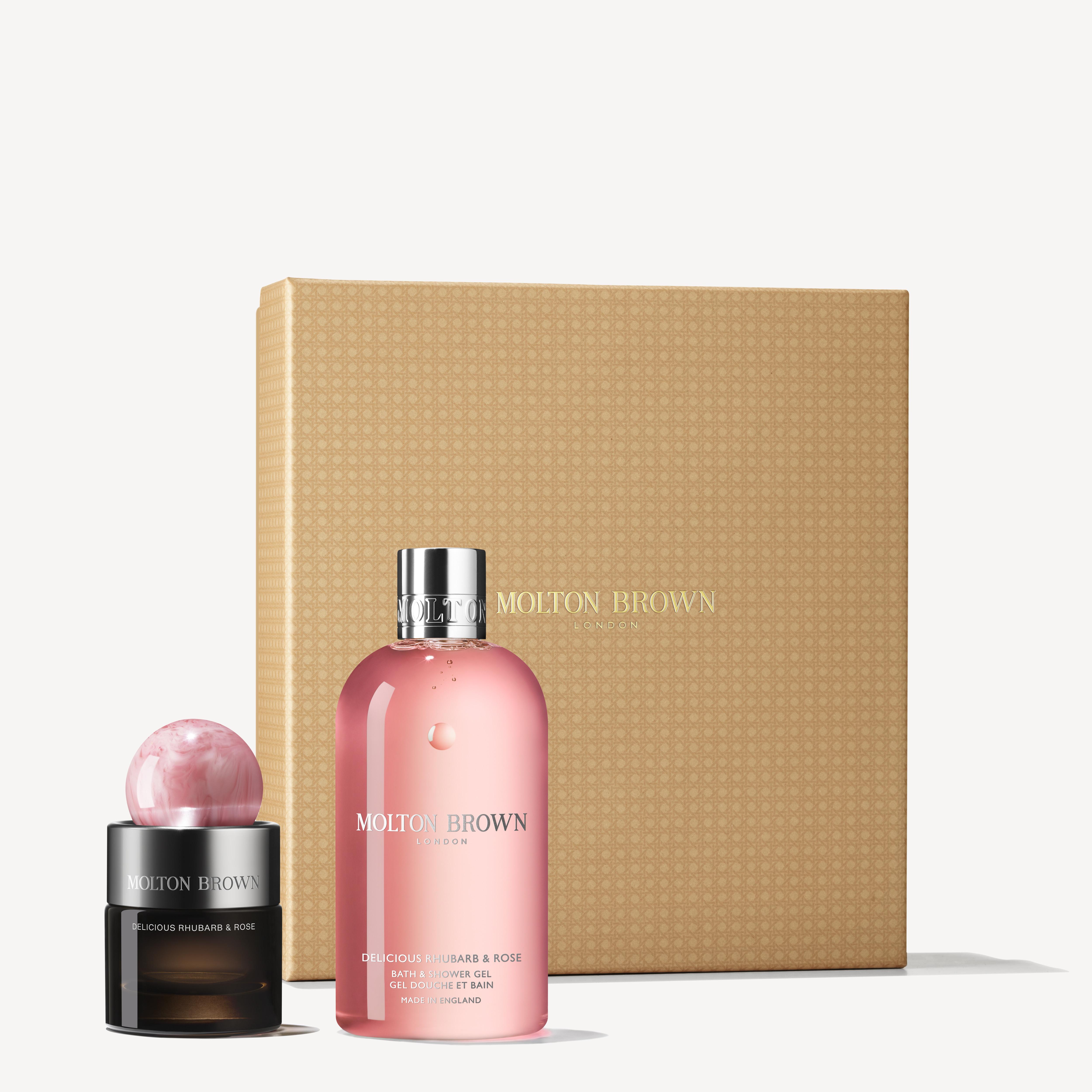 Molton Brown UK Delicious Rhubarb & Rose Fragrance & Body Gift Set