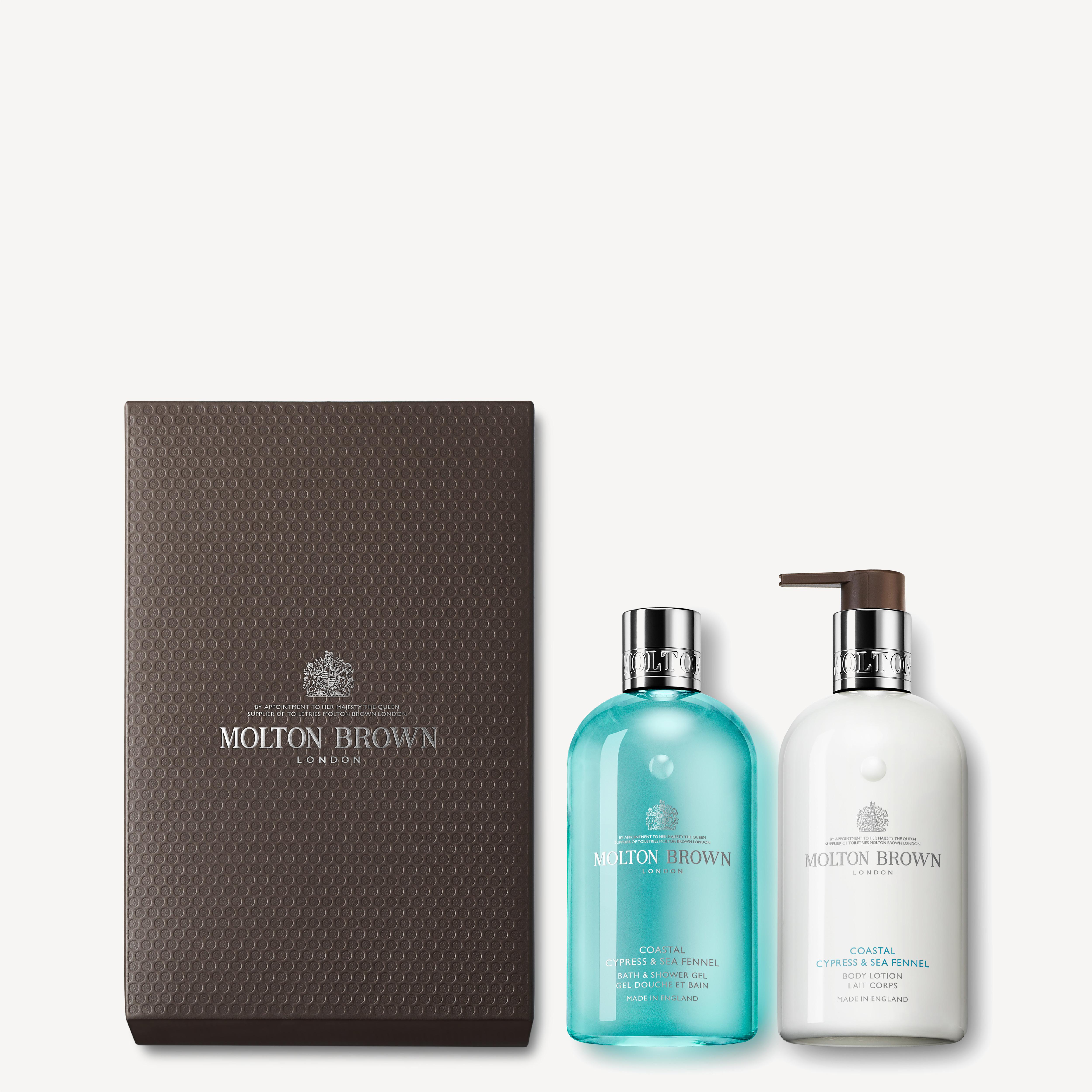 Molton Brown Coastal Cypress & Sea Fennel Shower Gel & Body Lotion Set