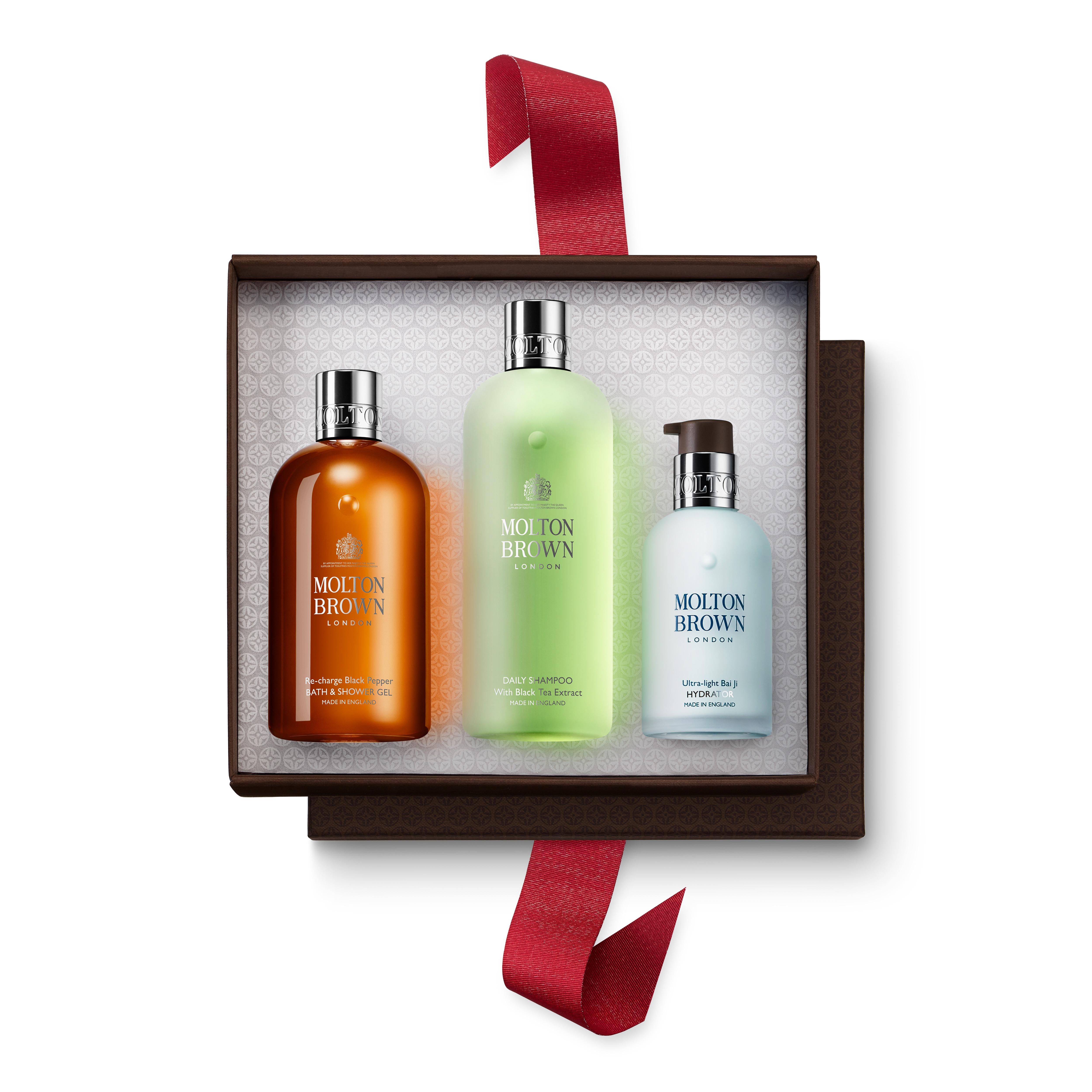 Molton Brown® Black Pepper Shower Gel, Shampoo & Moisturiser Gift Set