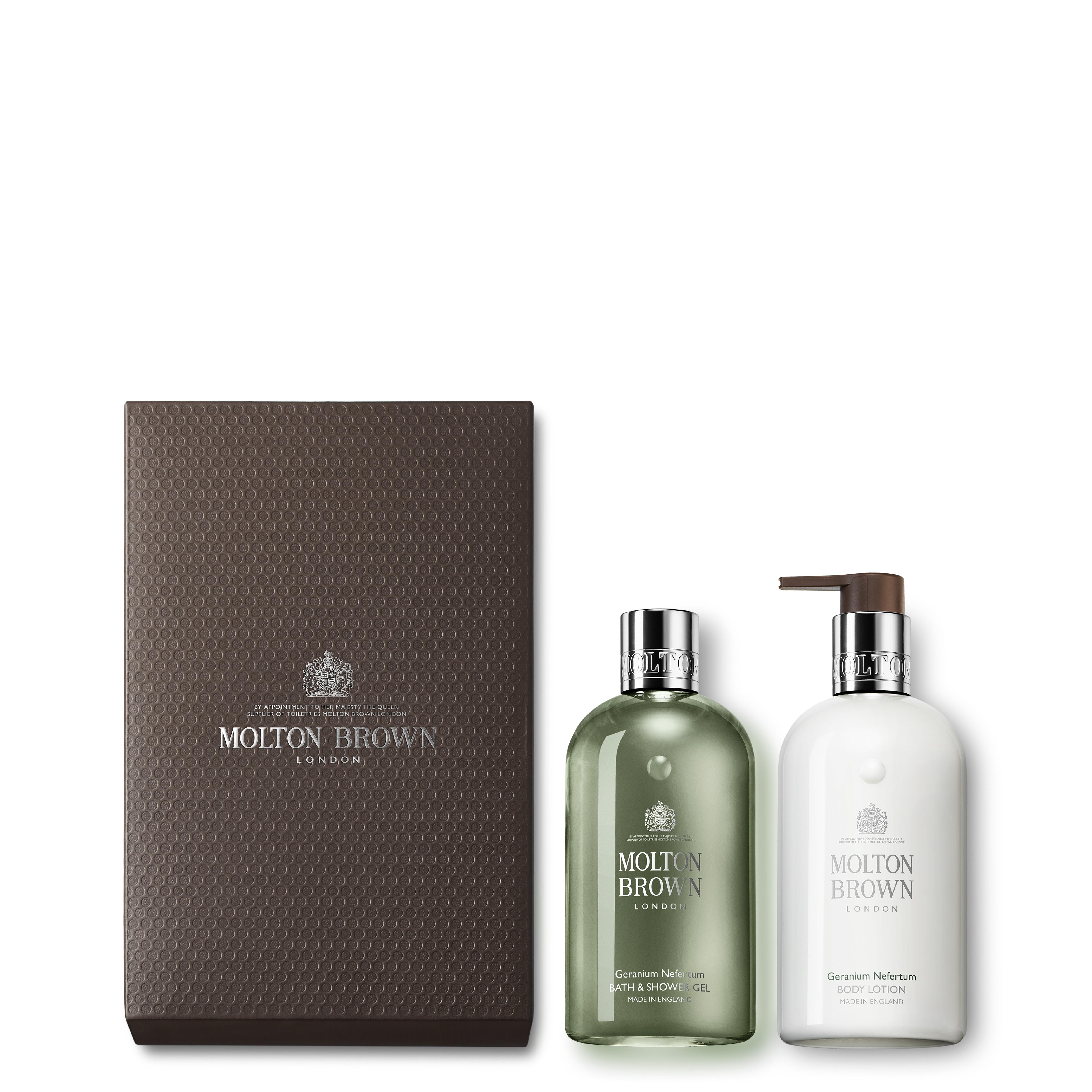 Molton Brown UK Geranium Nefertum Shower Gel & Body Lotion Gift Set